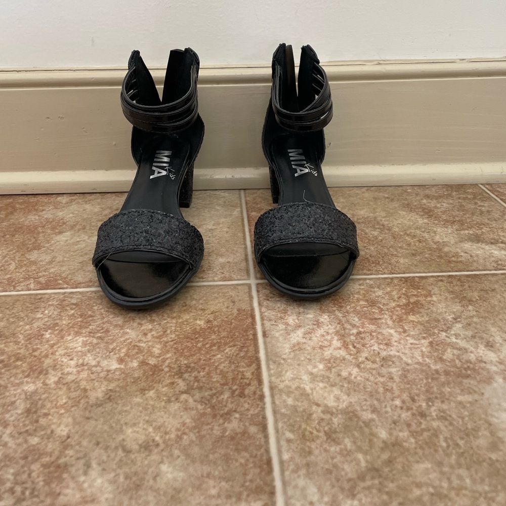 Girls Toddler Black Sandals
